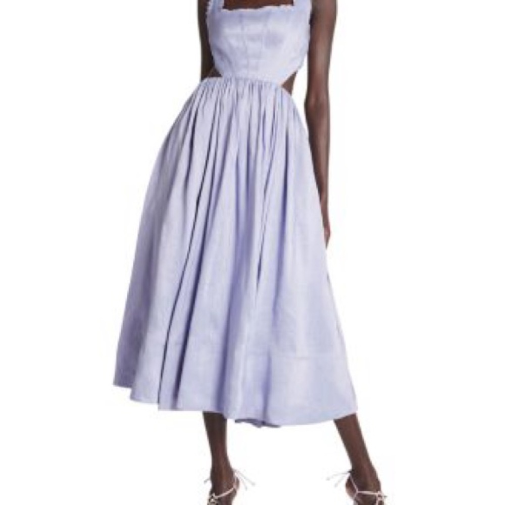 Aje - Lilac Cutout Midi Dress with Square Neck - New without tag - Picture 2 of 11
